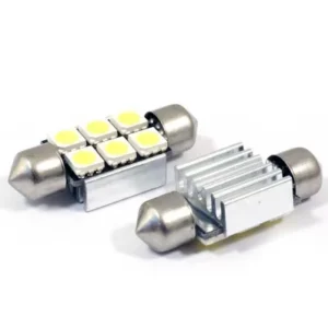 Lot de 2 ampoules navette LED C5W 40 mm effet xénon